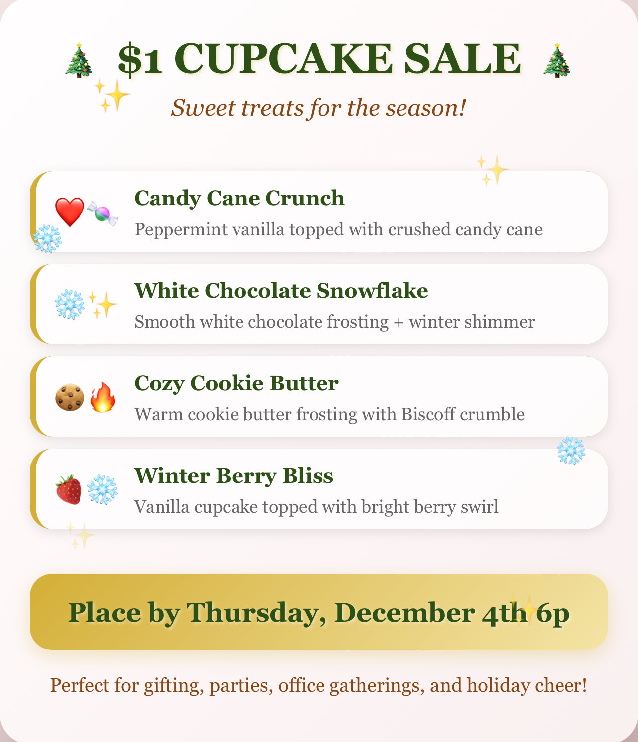 $1 Cupcake Sale